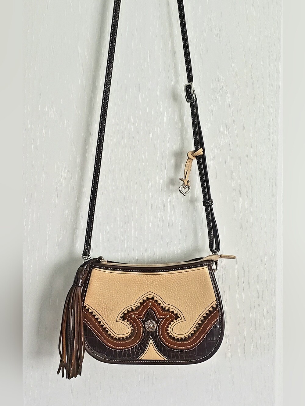 Brighton Vintage "Southern Star" Leather Western Shoulder Bag Like New Condition